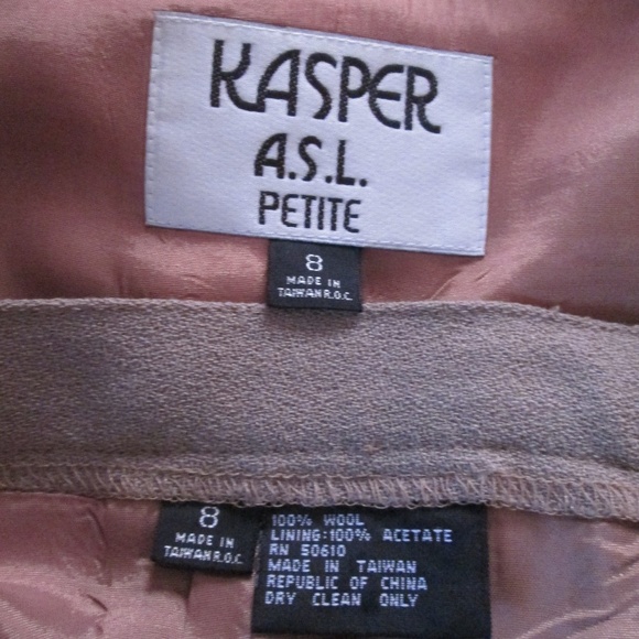 KASPER A.S.L. LINED DOUBLE BREAST PETITE SUIT - Picture 7 of 8